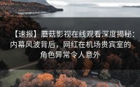【速报】蘑菇影视在线观看深度揭秘：内幕风波背后，网红在机场贵宾室的角色异常令人意外