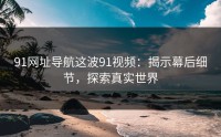 91网址导航这波91视频：揭示幕后细节，探索真实世界