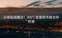 深夜秘闻曝光！大V引发蜜桃传媒全网热潮