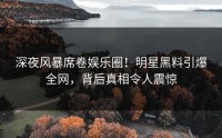 深夜风暴席卷娱乐圈！明星黑料引爆全网，背后真相令人震惊