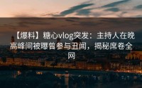 【爆料】糖心vlog突发：主持人在晚高峰间被曝曾参与丑闻，揭秘席卷全网